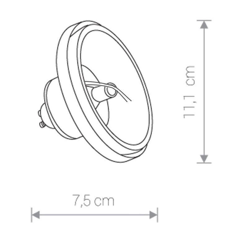 Teco ES111 Lampada a LED 220V 4000K Dimmabile AR111 GU10 G53 COB Lampada a LED 12W