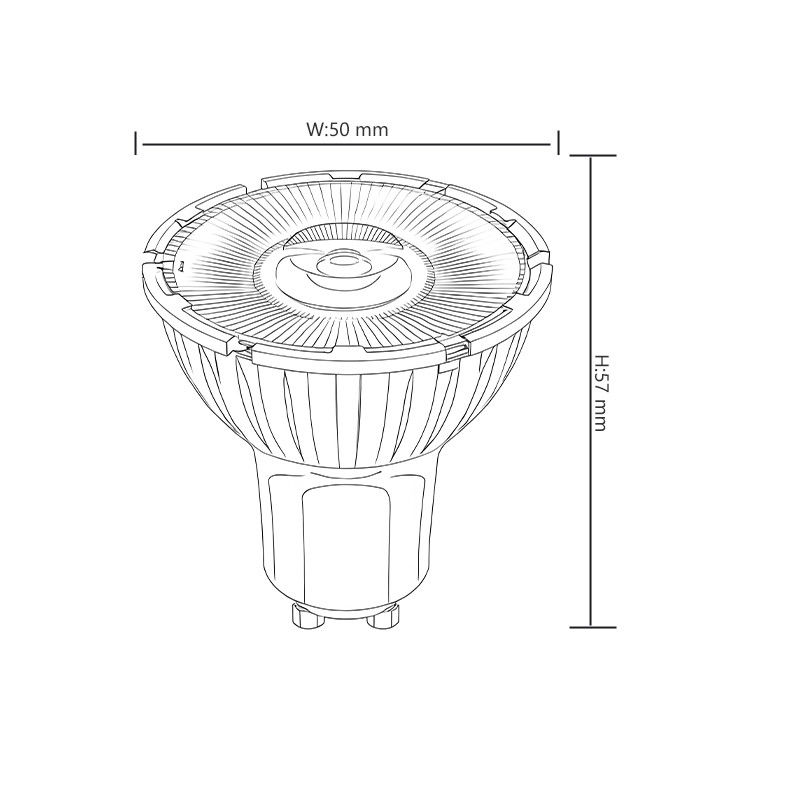 Lampade LED bianche calde GU10 7.5W 2700K Dimmabile 10 gradi angolo del fascio Ra98 230V