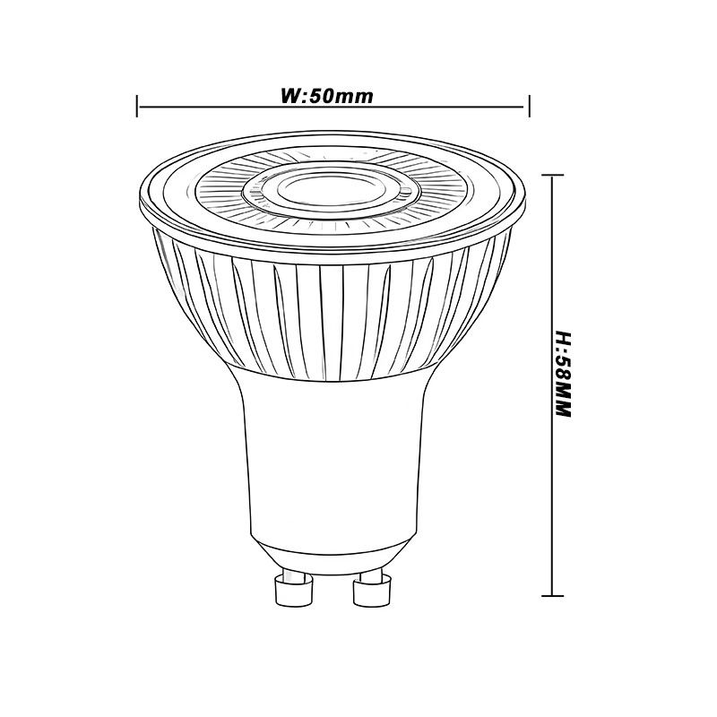 Teco GU10 Lampade a LED Flicker Free 230v 2700K 36 gradi RA98 8w Lampade a LED Spotligt dimmabili