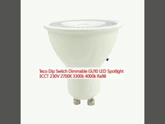 Teco Dip Switch Dimmabile GU10 Spotlight LED 3CCT 230V 2700K 3300k 4000k Ra98