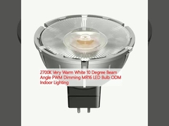2700K Molto caldo Bianco 10 gradi angolo del fascio PWM Dimming MR16 lampadina LED ODM illuminazione interna